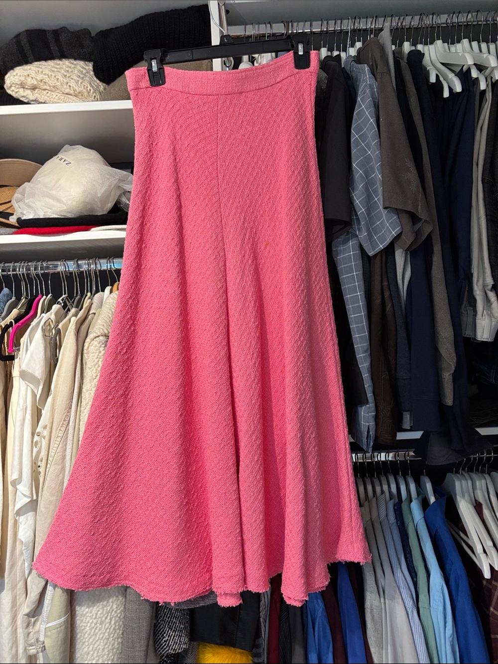 Zara Pink Maxi Skirt with Textured Knit - Picture 4 of 6